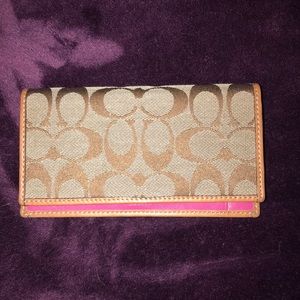 Coach checkbook holder